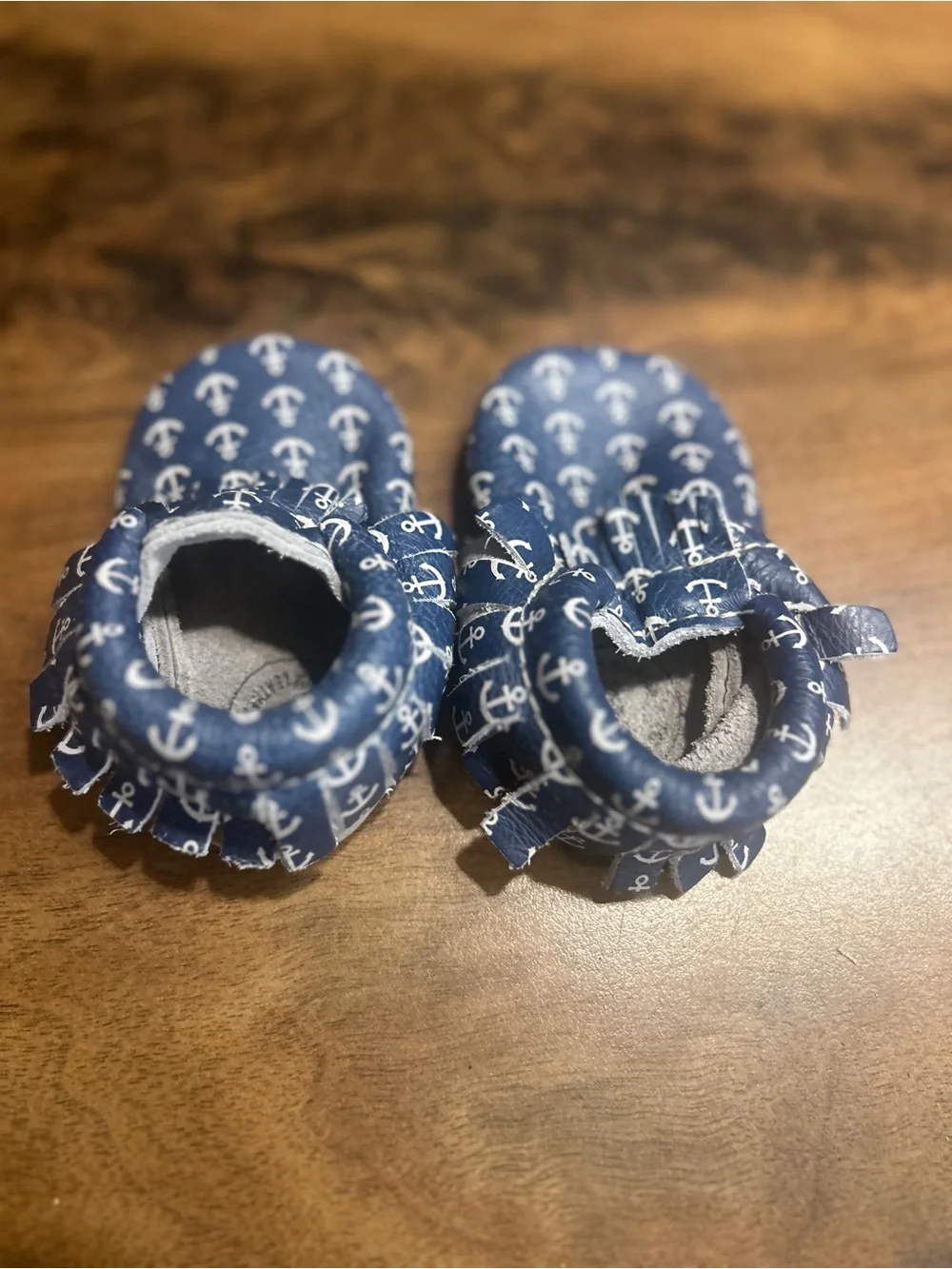 Freshly Picked Nautical Leather Moccasin Baby Shoes